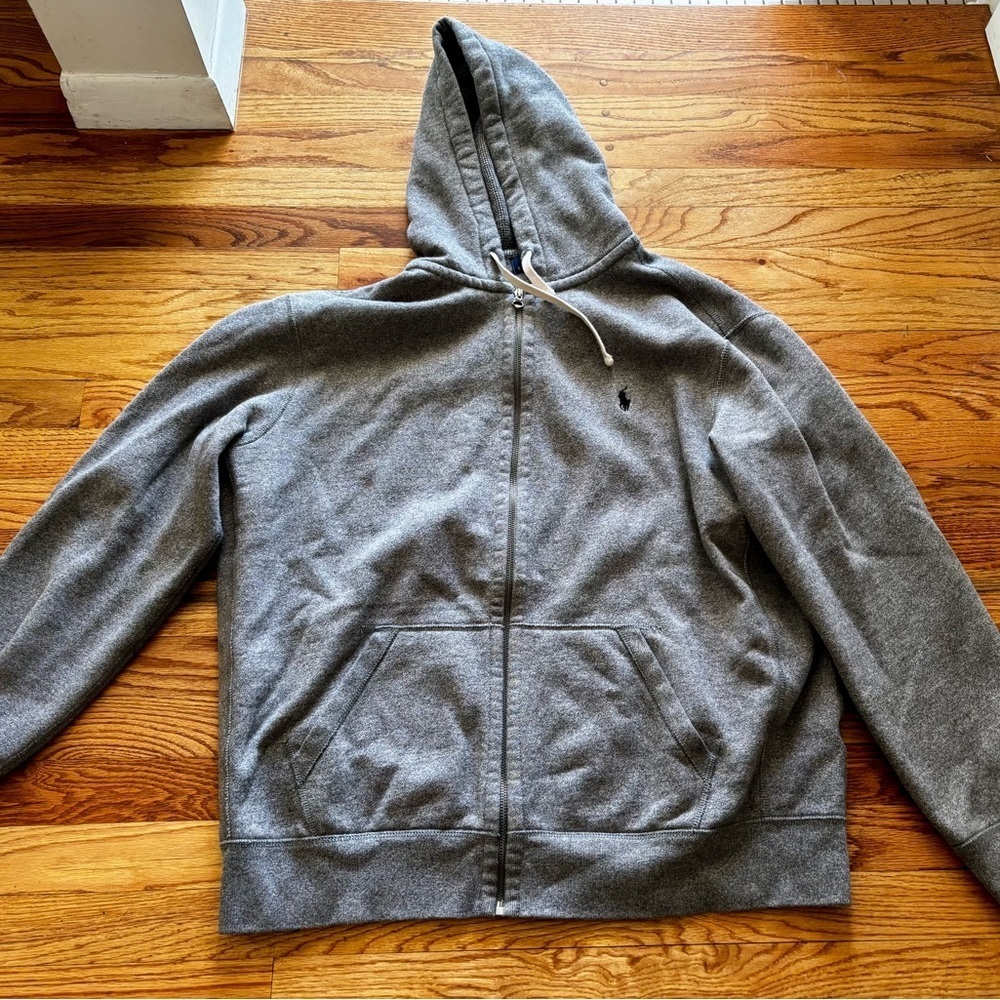 Polo by Ralph Lauren Gray Zip Up Sweatshirt - XXL